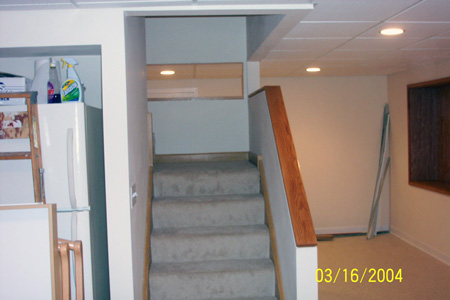 Basement stairs after